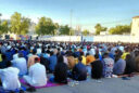 Musulmanes de Jumilla durante la oración del Eid. Foto de Mundoislam.com